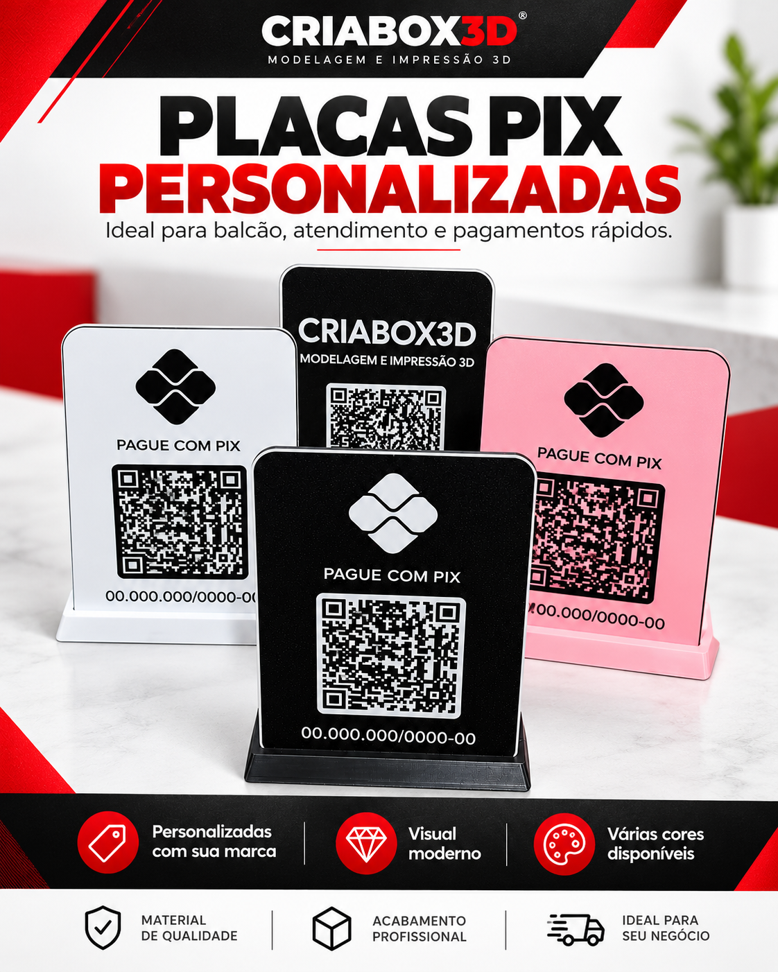 Placas PIX Personalizadas