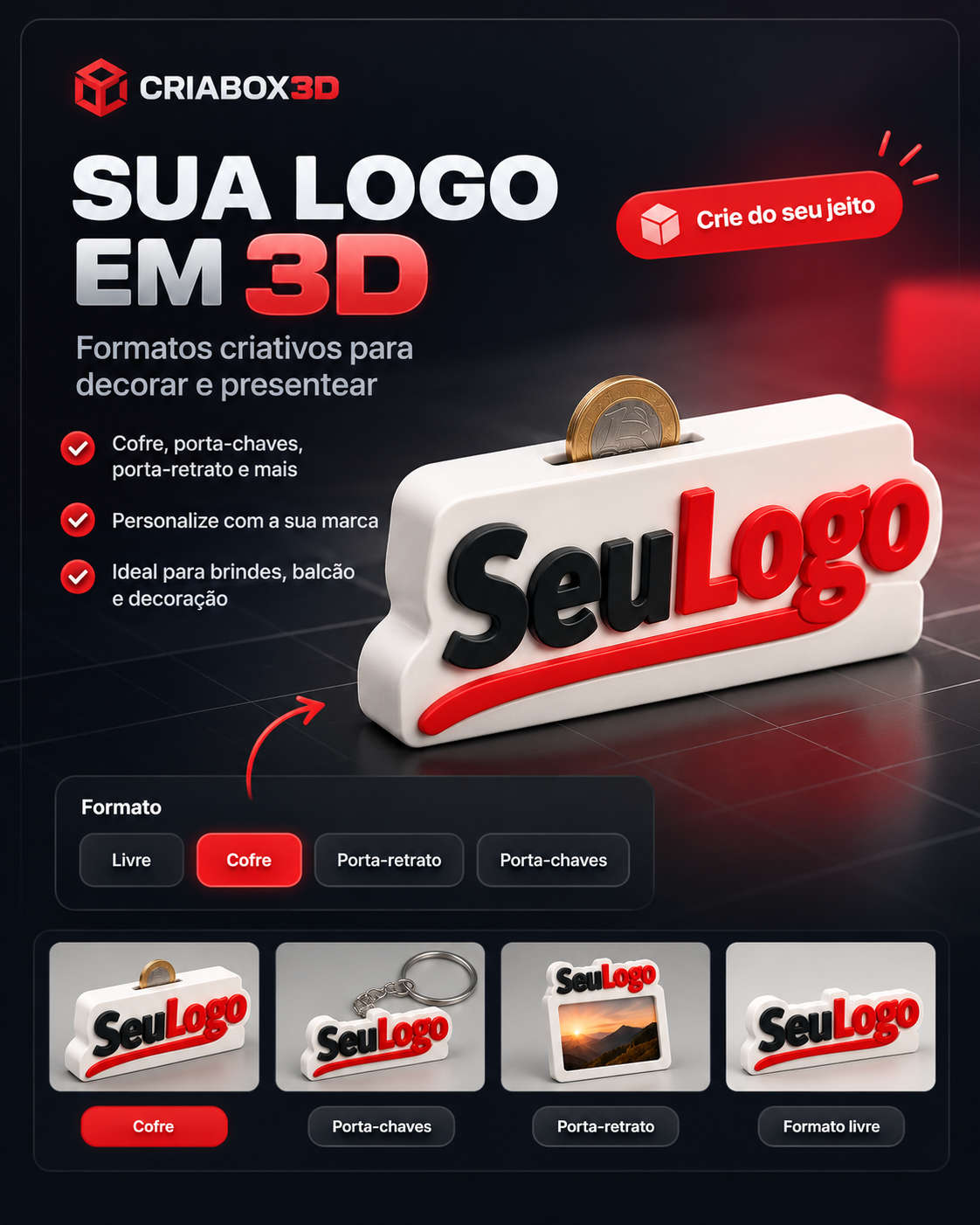 Sua Logo em 3D